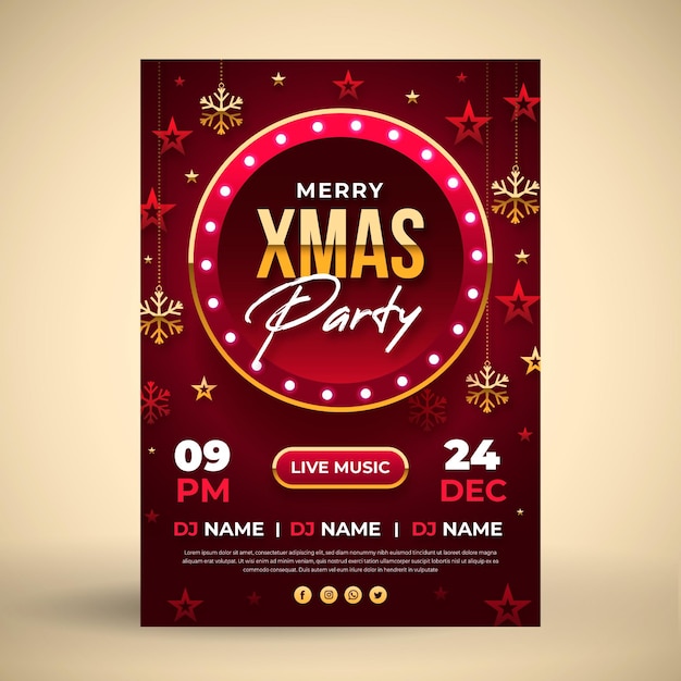 free-vector-christmas-party-poster-template