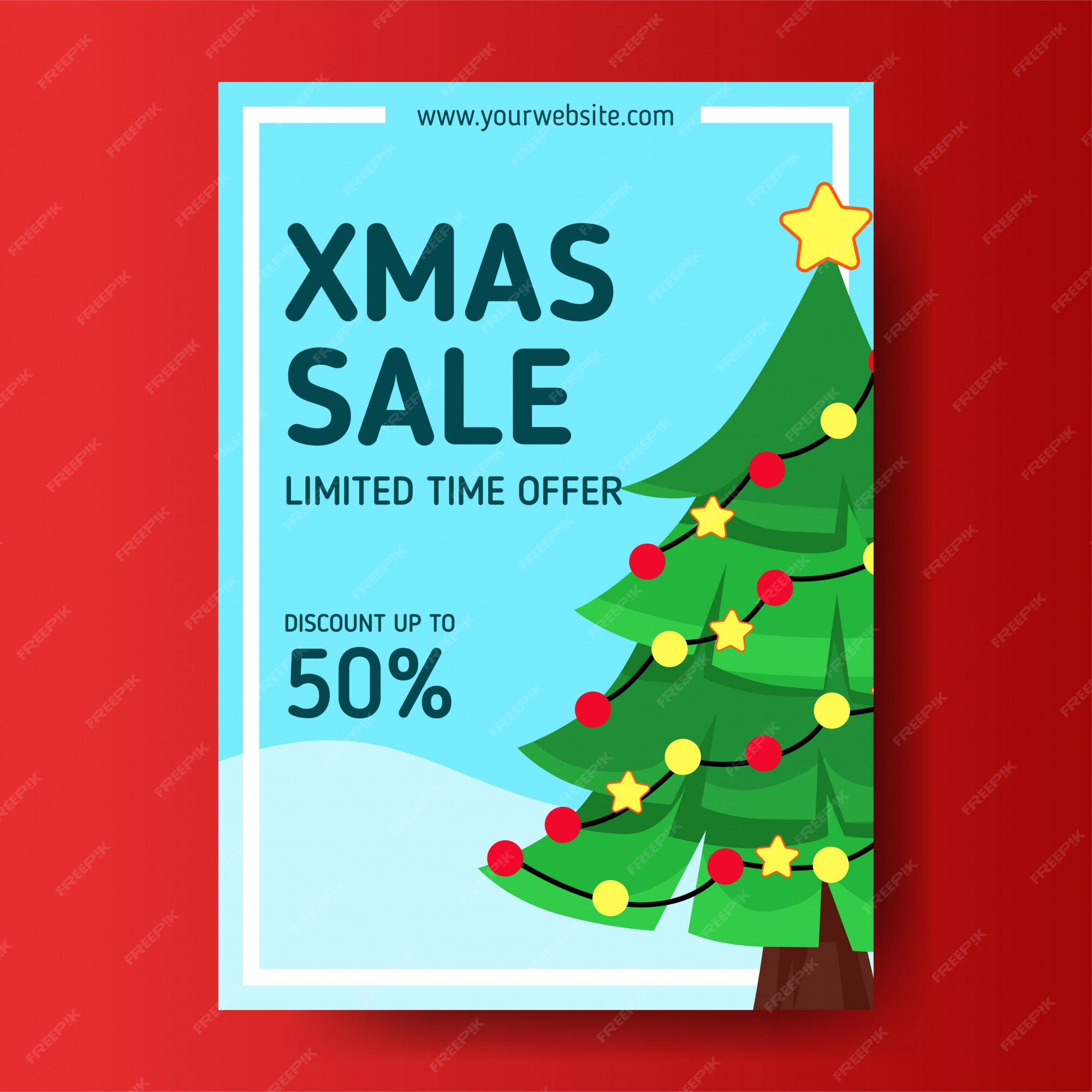 premium-vector-christmas-party-poster