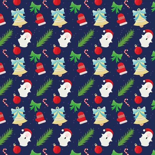 Premium Vector | Christmas pattern icons background