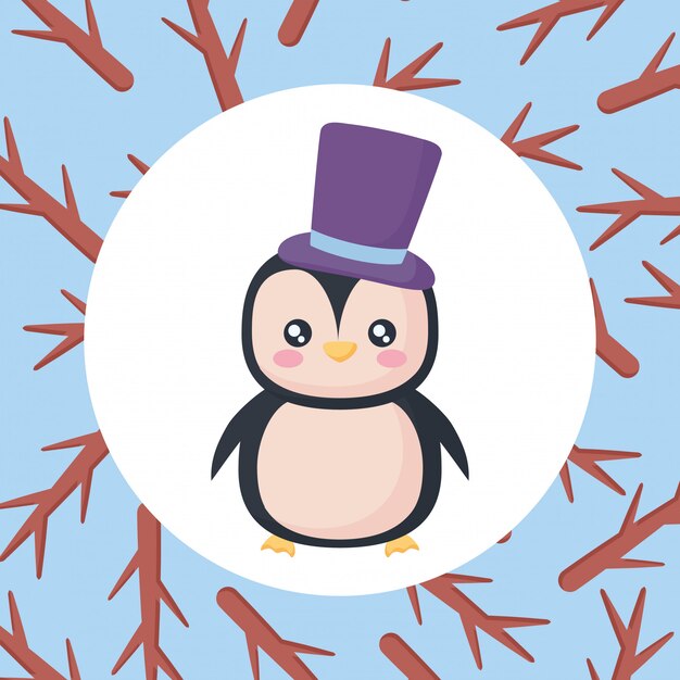 Download Christmas penguin design | Premium Vector