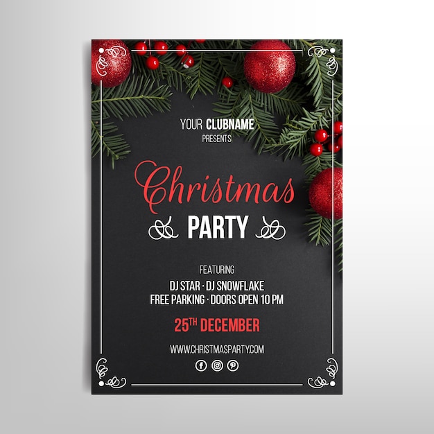 free-vector-christmas-poster-template-with-photo