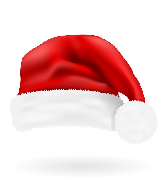 クリスマスの赤い帽子サンタクロースベクトルイラスト プレミアムベクター