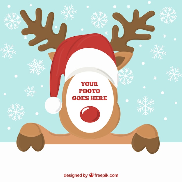 Premium Vector Christmas reindeer template