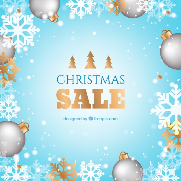 Free Vector  Christmas sale background