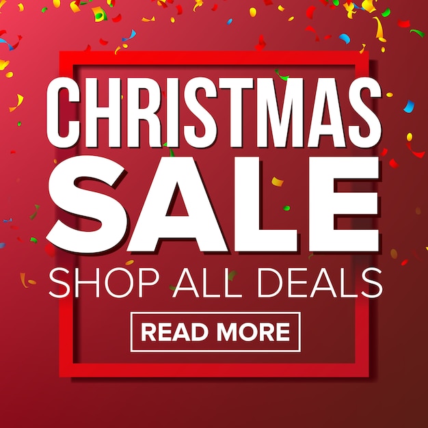 Premium Vector | Christmas sale banner.