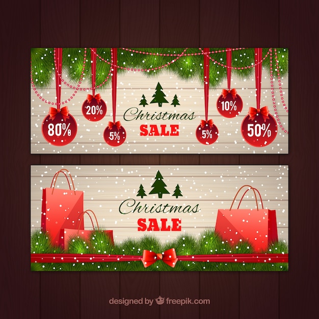 Christmas sale banners