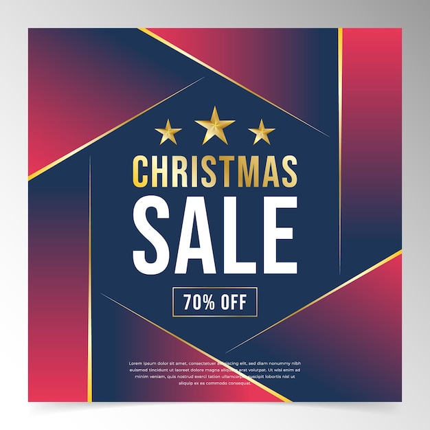 Premium Vector Christmas Sale Social Media Post Design Template