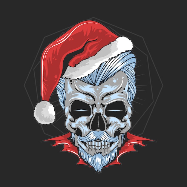 Download Premium Vector | Christmas santa claus skull