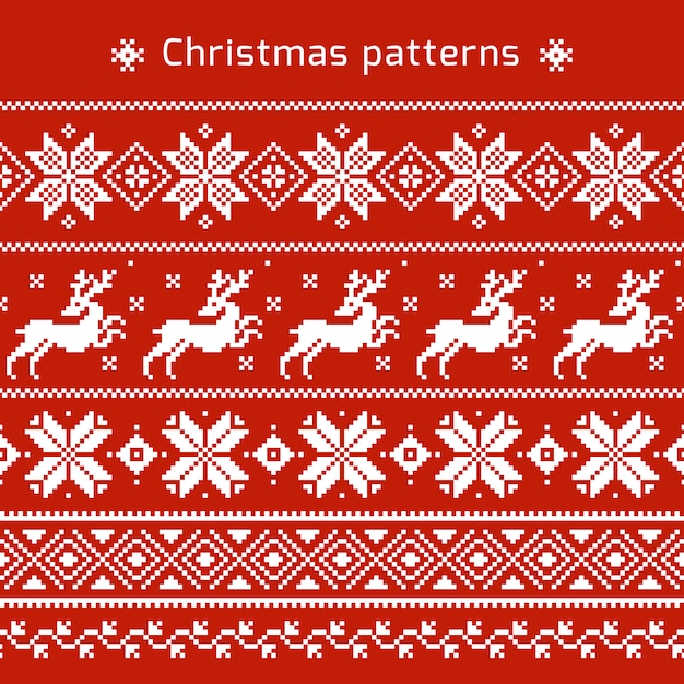 Christmas seamless pattern endless texture for wallpaper retro style ...