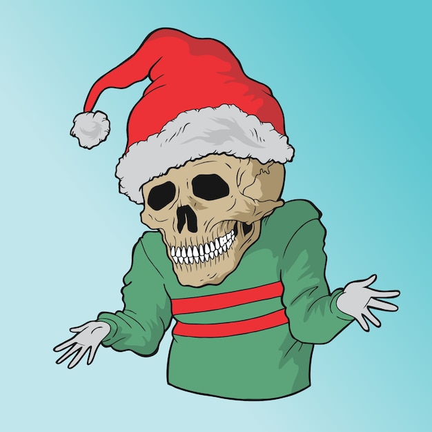 Download Christmas skull | Premium Vector