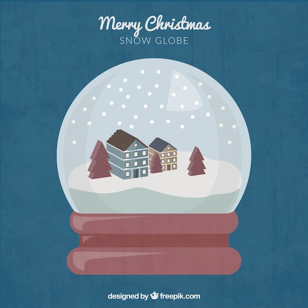 Download Free Vector | Christmas snow globe