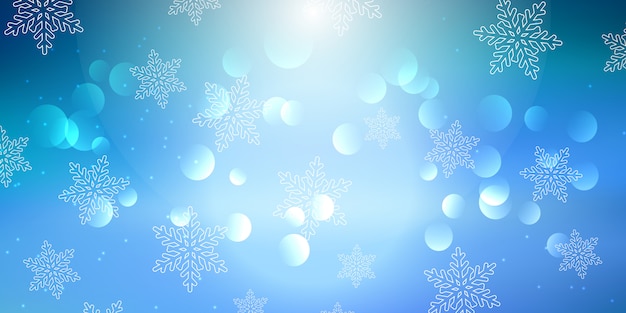 Christmas snowflake banner Vector | Free Download