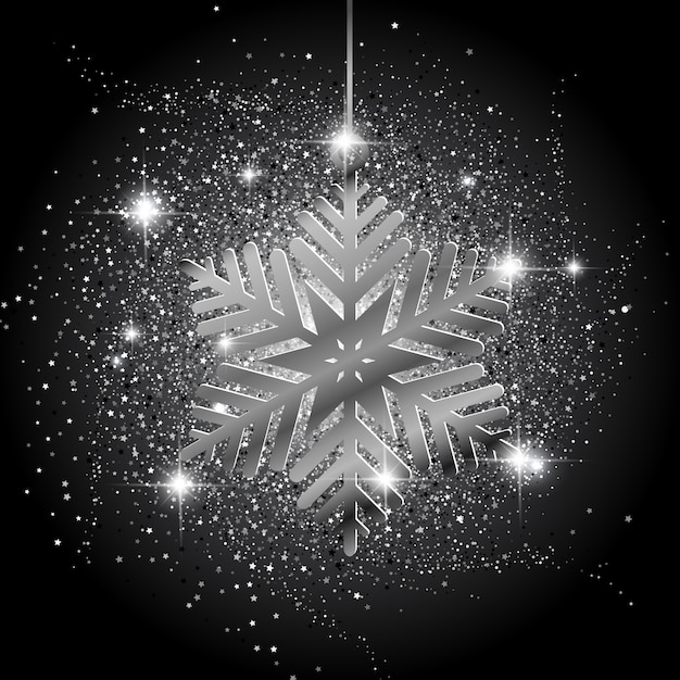 Free Vector | Christmas snowflake glitter background