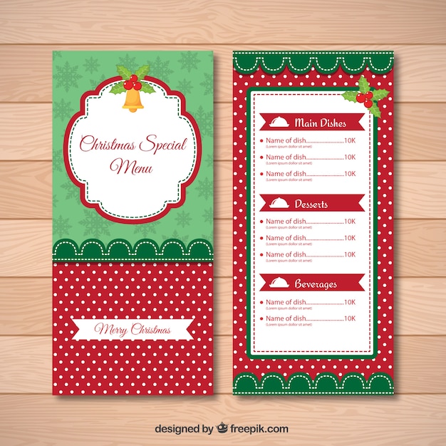 Download Download Vector Christmas Special Menu Template In Vintage Style Vectorpicker SVG Cut Files