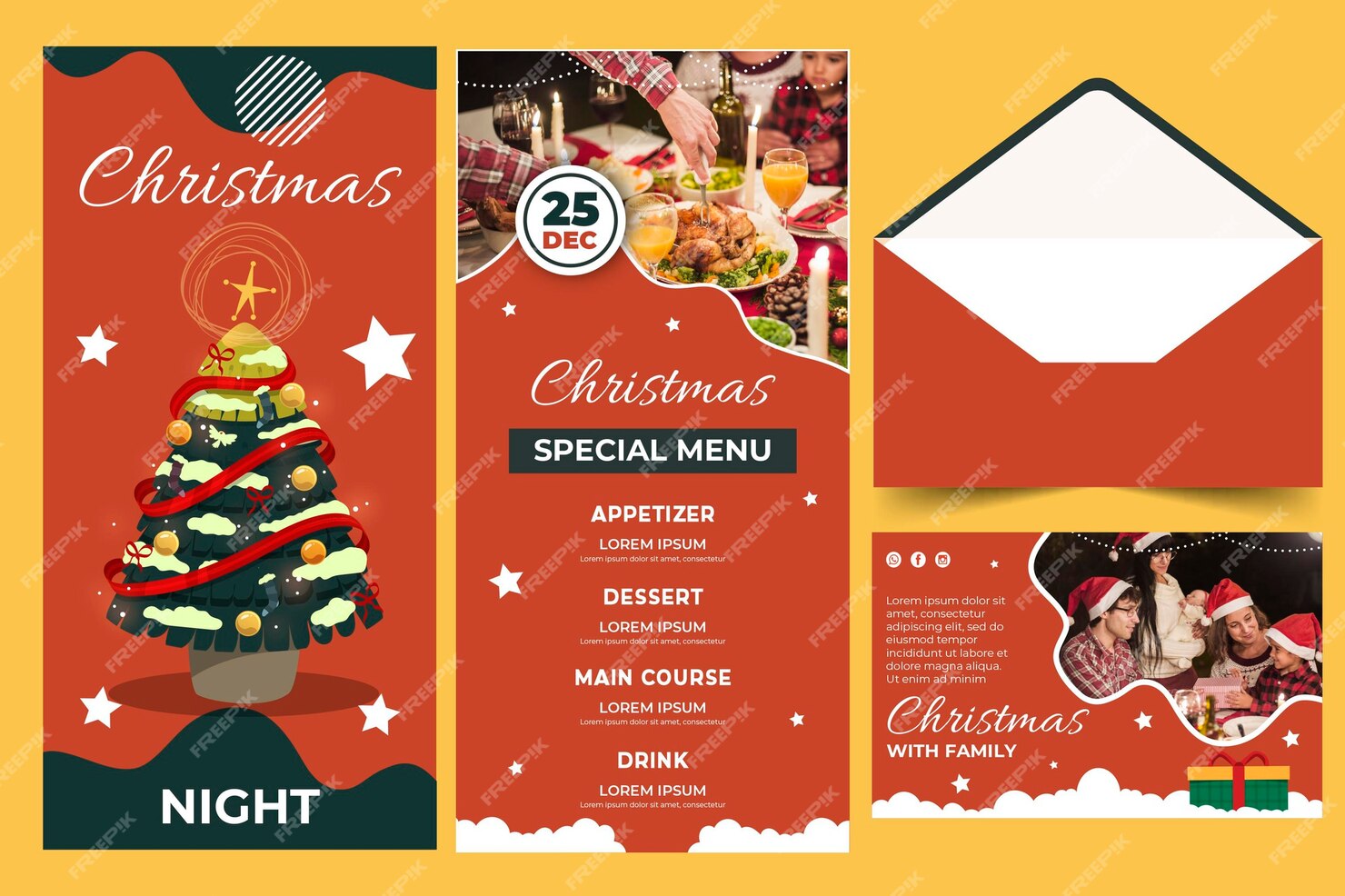 free-vector-christmas-stationery-collection