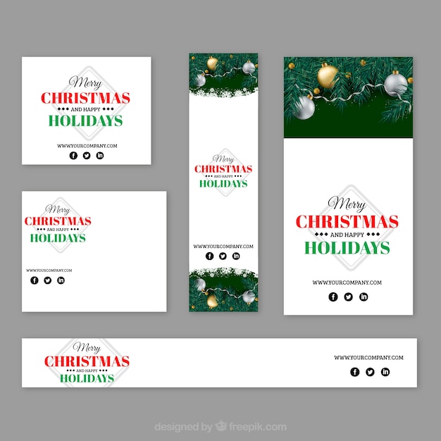 Premium Vector | Christmas stationery with gifts