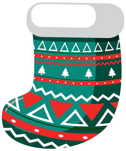 Premium Vector | Christmas stocking in cartoon style