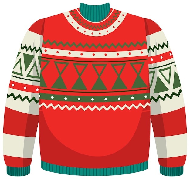 Premium Vector | Christmas sweater in cartoon style isolated