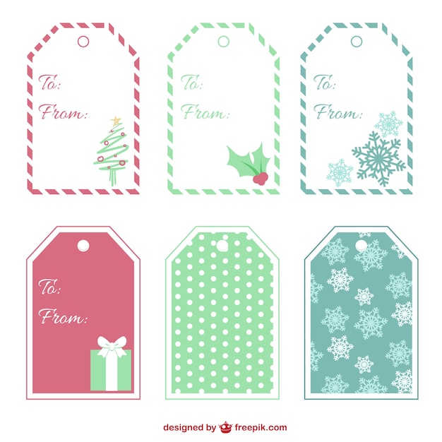 Christmas tags collection | Free Vector