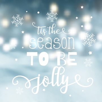 Free Vector | Christmas text on defocussed image of snowy landscape