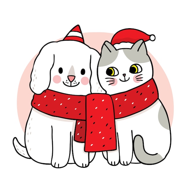 Premium Vector | Christmas themed cartoon