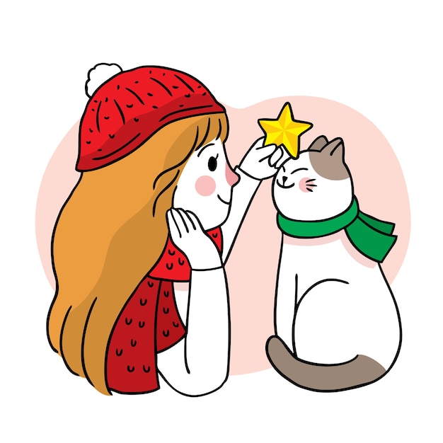 Premium Vector | Christmas themed cartoon