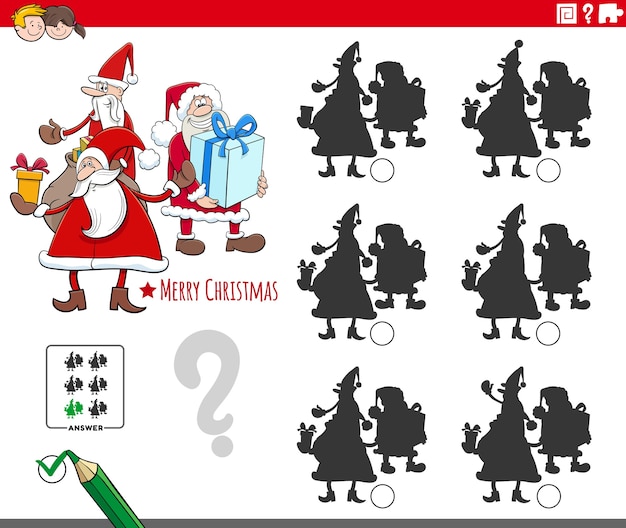 Premium Vector | Christmas themed educational game