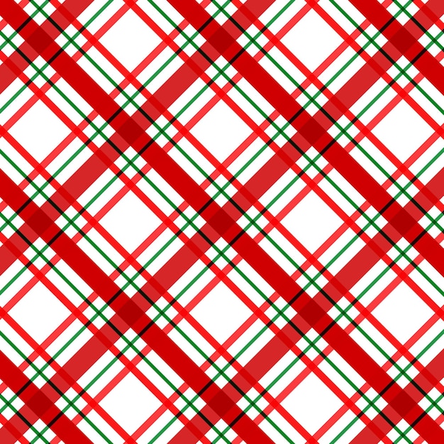 Free Vector Christmas Themed Plaid Pattern Background