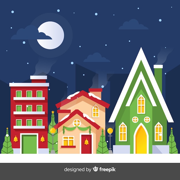 Download Christmas town | Free Vector