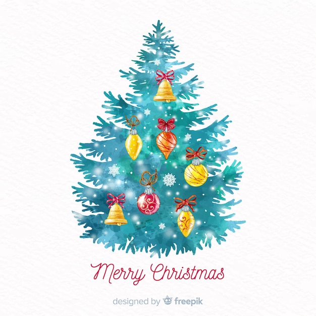 Free Vector | Christmas tree background