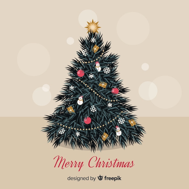 Free Vector | Christmas tree background