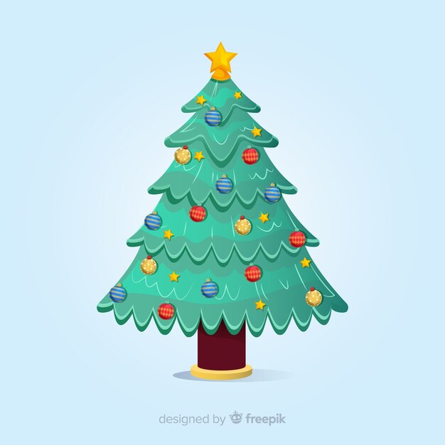 Free Vector | Christmas tree christmas background