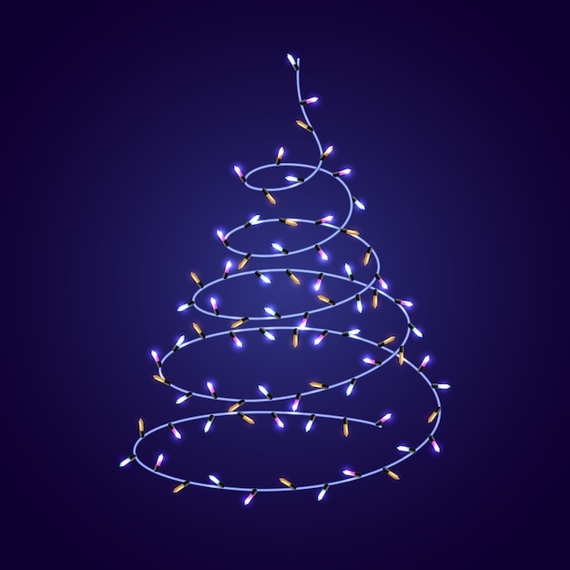 christmas tree made of lights