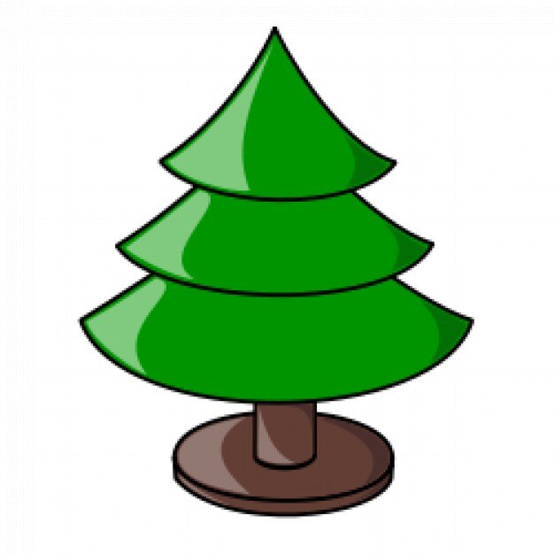 Download Free Vector | Christmas tree (plain)