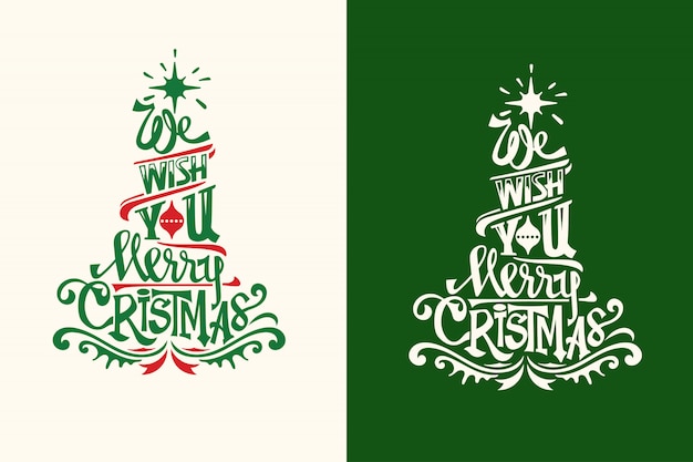 Download Christmas tree shape with quote and unique lettering for ...