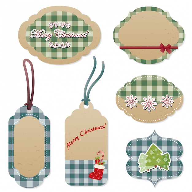 Download Premium Vector | Christmas vector labels and tags