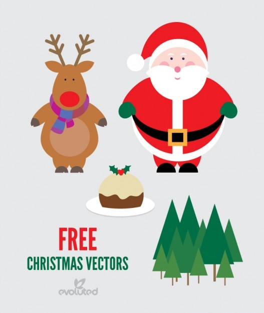Christmas Vector pack with Santa Claus and reindeers