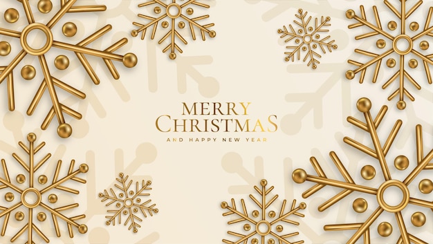 Premium Vector  Christmas website banner with decorations snowflakes 3d