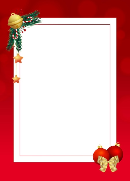 Premium Vector | Christmas wishlist template with decorations