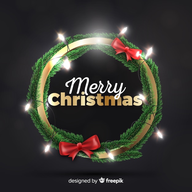 Christmas wreath | Free Vector