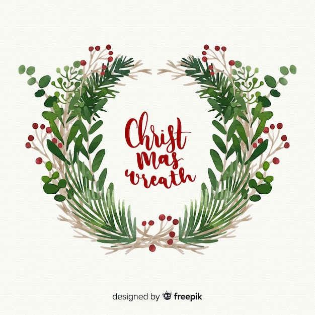 Christmas wreath | Free Vector