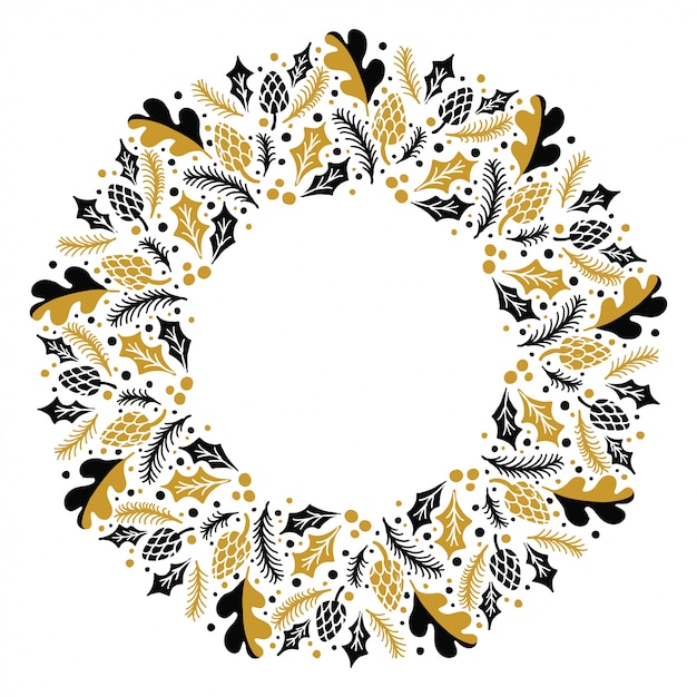 Premium Vector | Christmas wreath