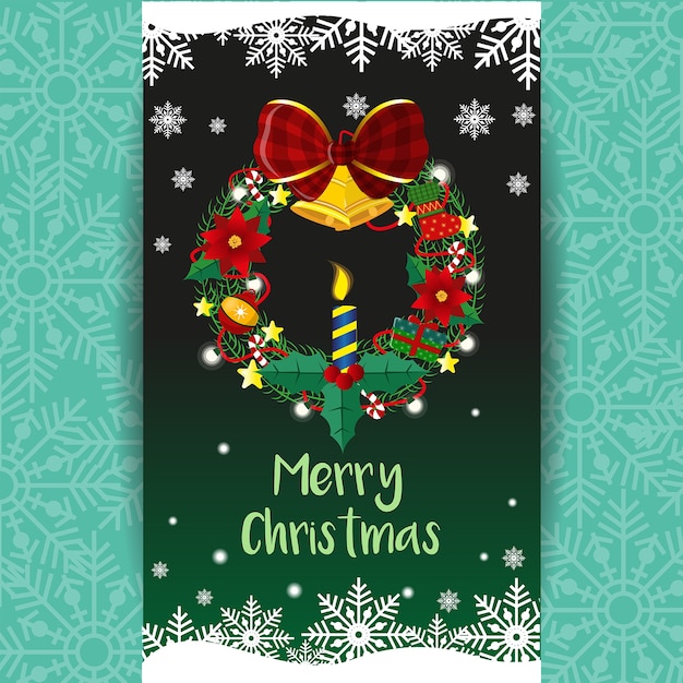 Christmas wreath Vector | Premium Download