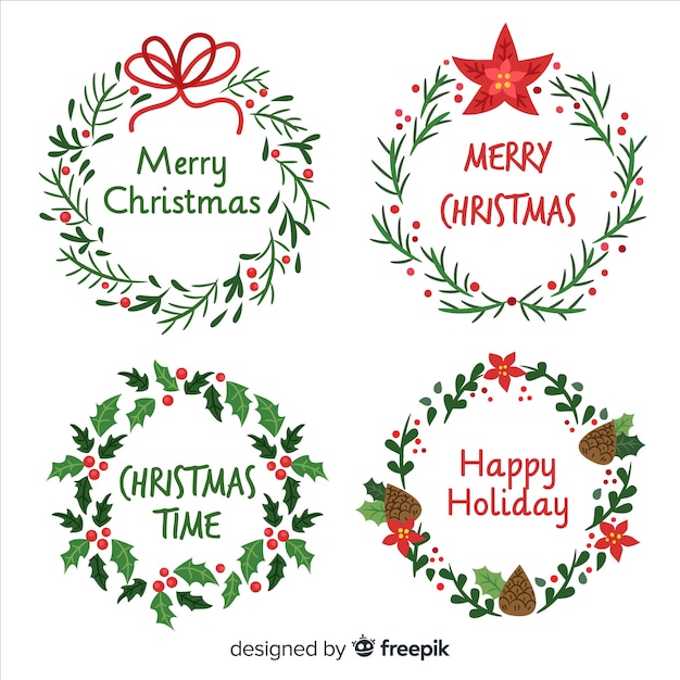 Download Christmas wreaths Vector | Free Download