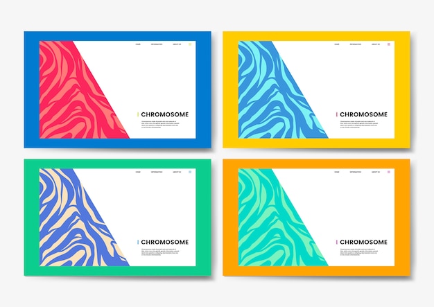 Chromosome educational science website design Free Vector