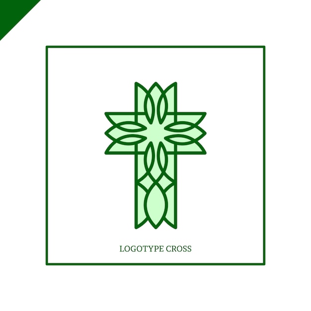 教会のロゴ キリスト教のシンボル イエス キリスト プレミアムベクター