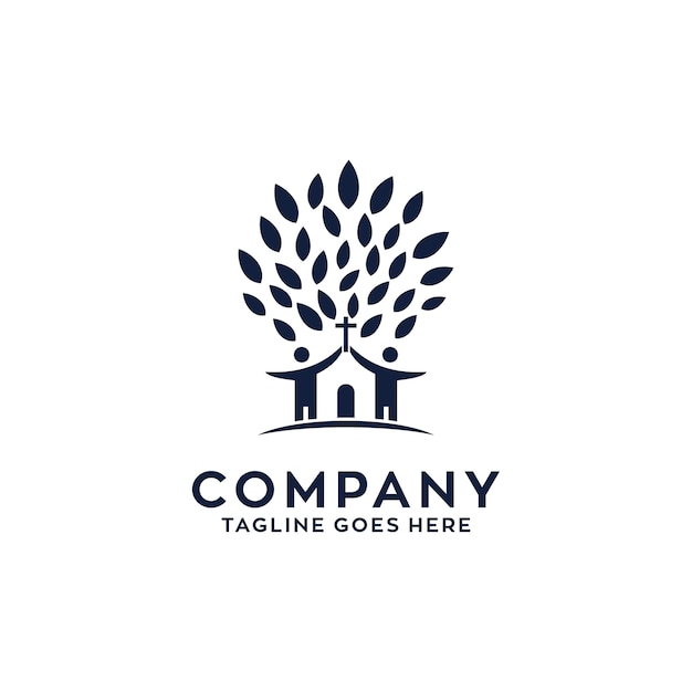 Download Free Church Tree Logo Design Premium Vector Use our free logo maker to create a logo and build your brand. Put your logo on business cards, promotional products, or your website for brand visibility.