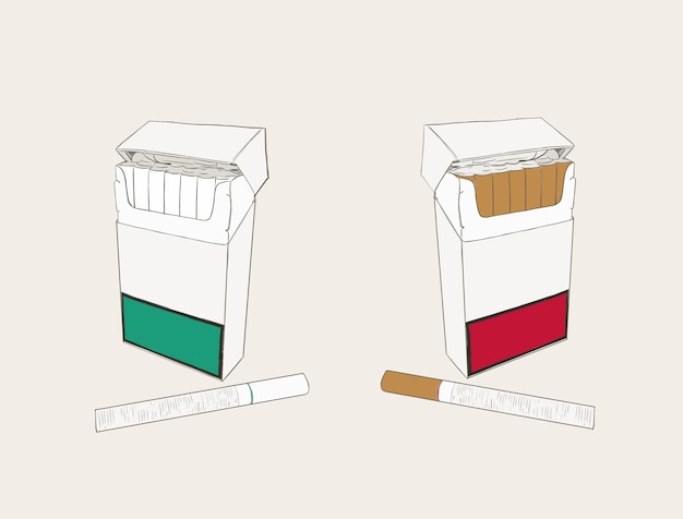 Premium Vector | Cigarettes pocket