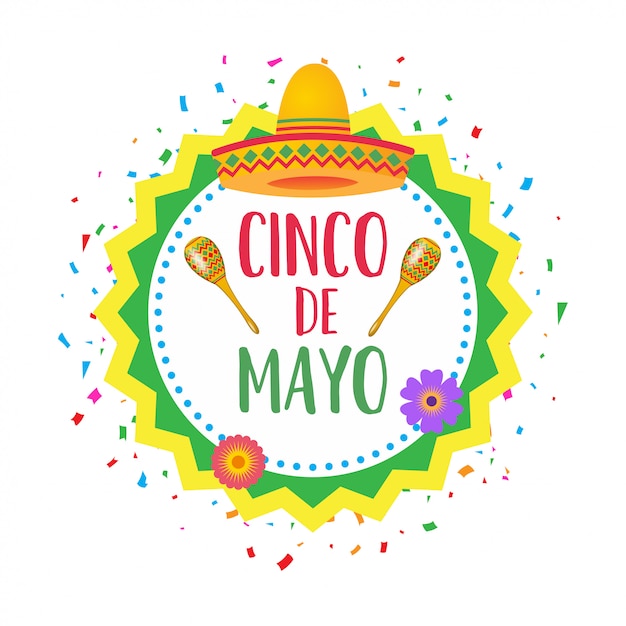 Premium Vector | Cinco de mayo background flat cartoon style