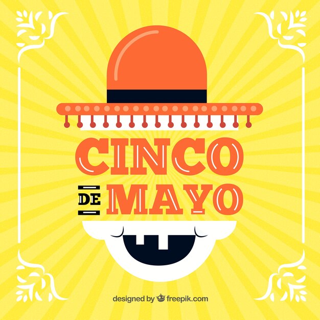 Free Vector | Cinco de mayo background in flat style